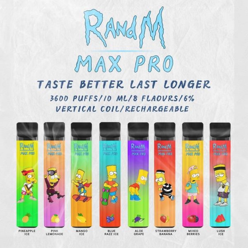 RandM Max Pro Cartoon Style 3600puffs Disposable 1...