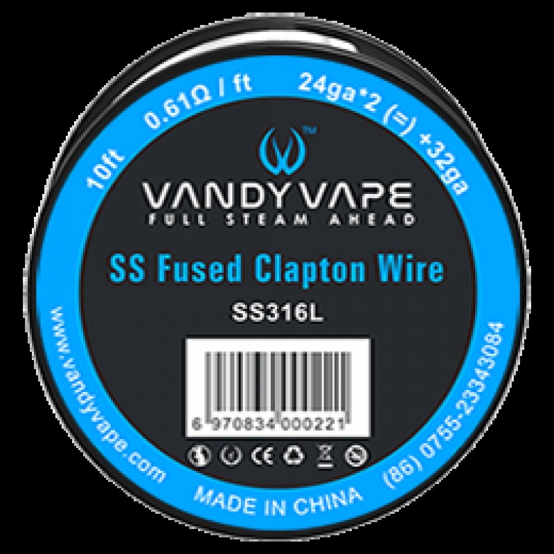 Vandy Vape Fused Clapton Wire SS316L 24ga*2+32ga 1...