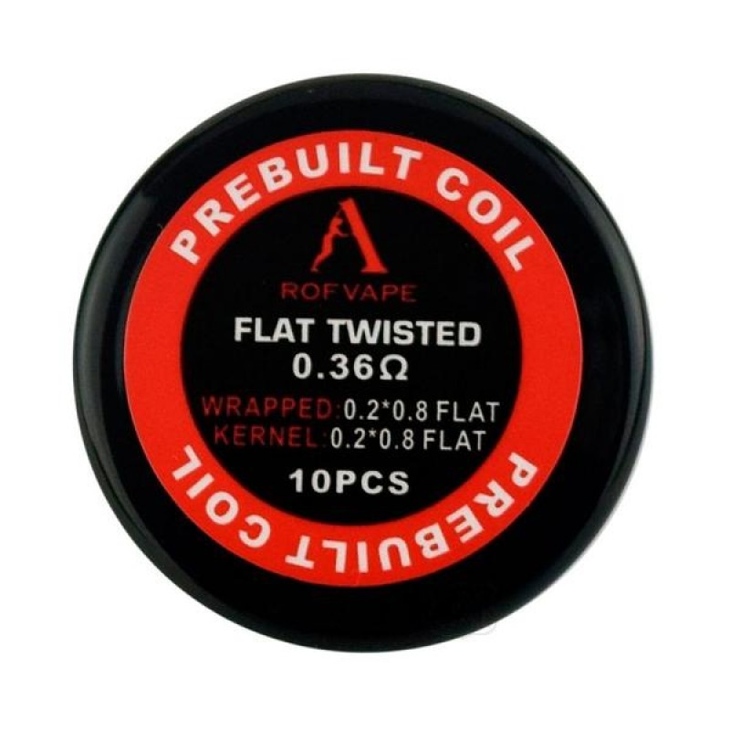 10PCS-PACK Rofvape Flat Twisted Prebuilt Coils 0.3...