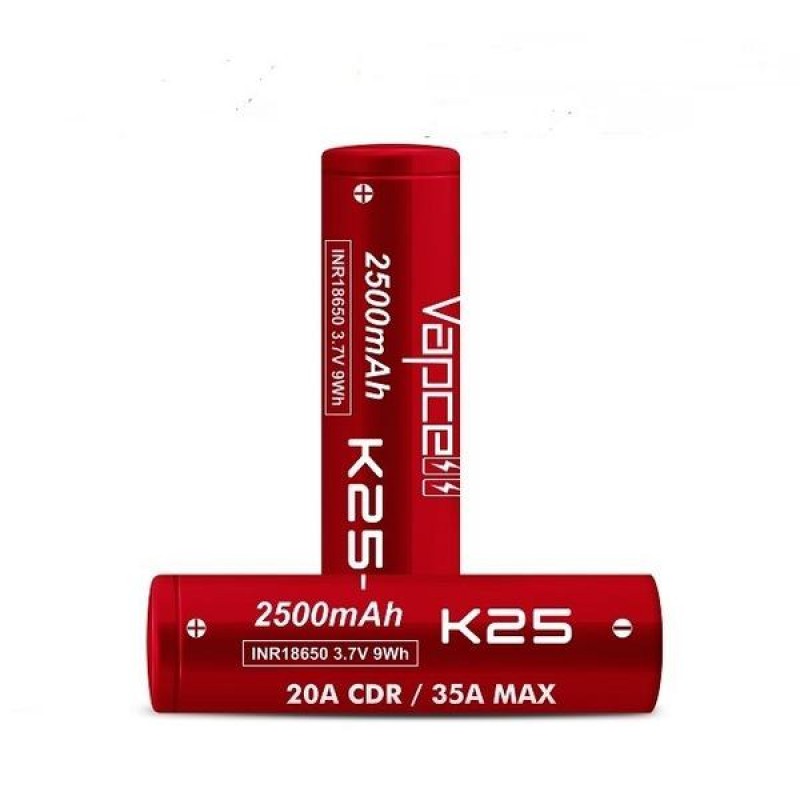Vapcell K25 3.7V 35A 18650 Battery
